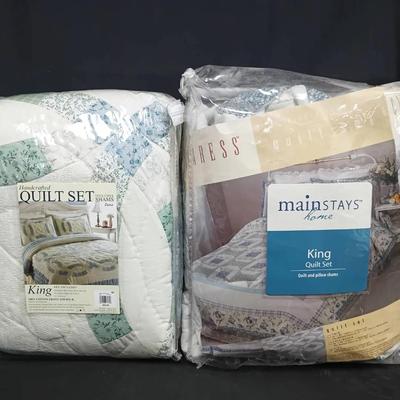 King-Size Quilt Set Duo – Handcrafted & Mainstays