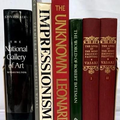 (7) Fine Art & Artist Monographs – Vermeer, Leonardo, Impressionism, National Gallery, Vasari & More