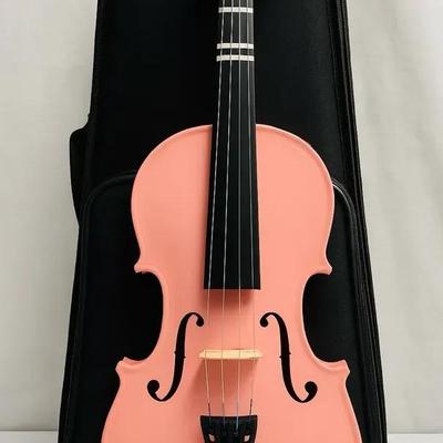 Mendini by Cecilio Pink Violin (23") with Case