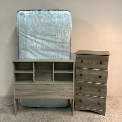 Twin Bed / Headboard & Chest Of Drawers
