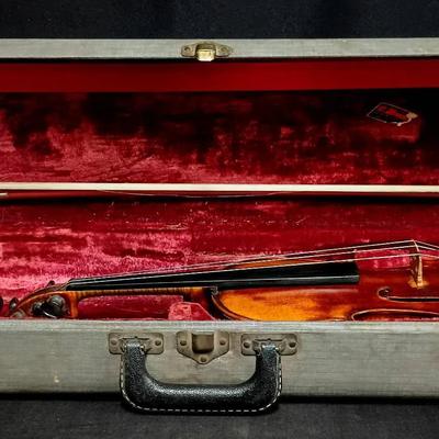 Antique 1914 Lindsey & Owen Violin W/ Bow And String Set