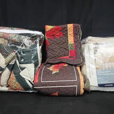 King Quilt Set + Autumn Quilt + New Cotton Thermal Blanket