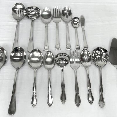 Wallace, Mikasa & Oneida Stainless Serving Utensil Sets – Assorted Ladles, Forks & Specialty Pieces