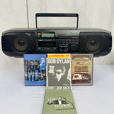 Panasonic Stereo System with Bob Dylan & Music Documentary DVDs