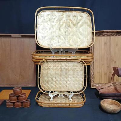 Mixed Wood & Woven Servingware Collection