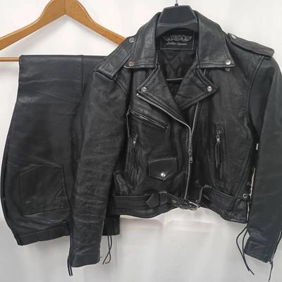 UNIK Leather Motorcycle Jacket & Wilsons Leather Pants 