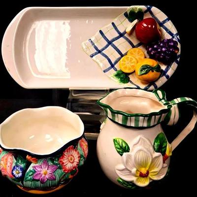 "Bella Casa" Platter,  "Fitz & Floyd" Bowl, and More