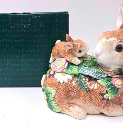 "Fitz & Floyd" Woodland Spring Ceramic Covered Dish