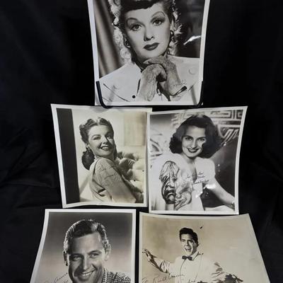SIGNED Hollywood Portraits - Lucille Ball, Desi Arnez, William Holden 