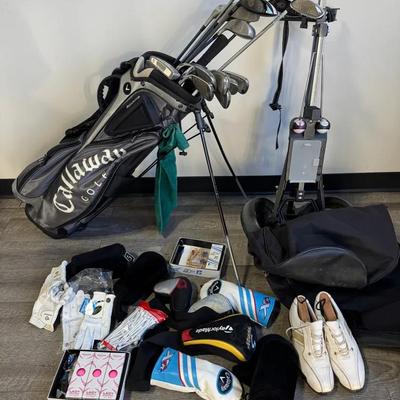 Golf Club Set: TaylorMade, Callaway, Odyssey, Cimarron | Cart + Accessories
