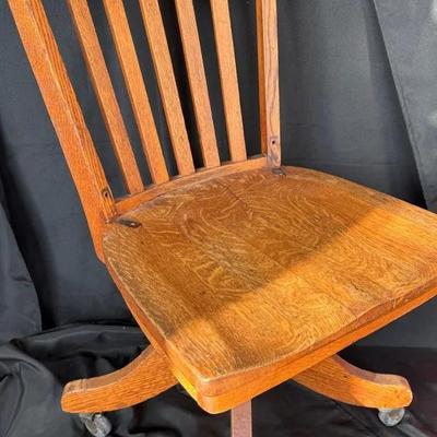 Antique Oak Desk Chair