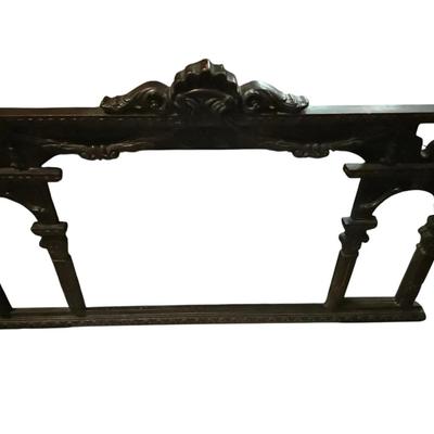 Antique Hand-Carved Ornate Wood Mirror Frame