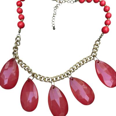 Pink & Red Fashion Necklace Collection (7 Pieces)