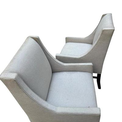 White Modern Upholstered Chair Set Of 2