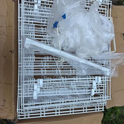 New White Wire Shelving System with Mounting Hardware – Multi-Piece Set Missing Wall Mount 