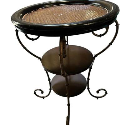 Woven Brown Side Table