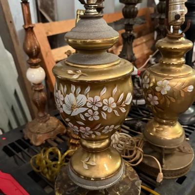 Collection of Vintage Table Lamp Bases – Ornate and Decorative Styles