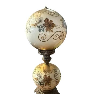 Antique Gone With The Wind Style Hurricane Lamp