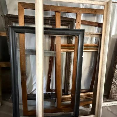 Mixed Lot of Vintage & Modern Picture Frames – Wood, Ornate, and Distressed Styles
