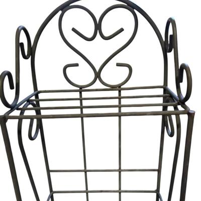 Vintage Wrought Iron Multi-Tier Shelf / Plant Stand