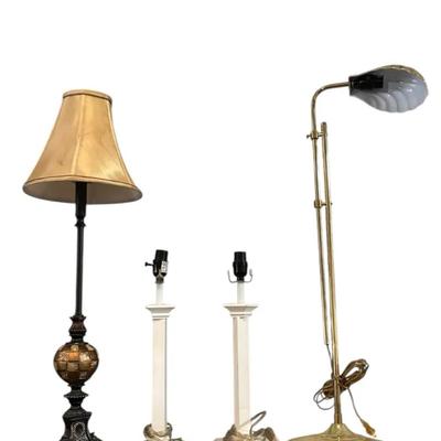 Mixed Lamp Lot – 4 Lamps (Table & Floor)