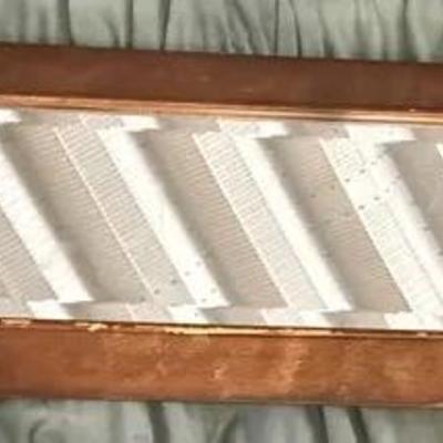 Vintage Wall Mirror with Ornate Metal Scroll Accents