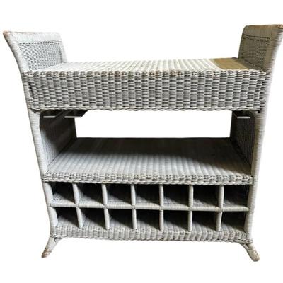 Wicker Bar / Wine Rack Storage Unit