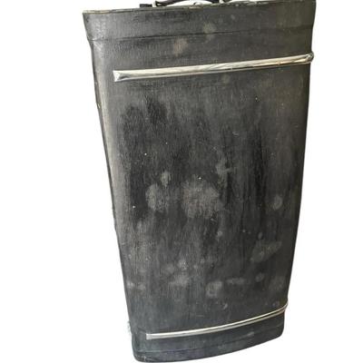 Vintage Black Travel Trunk with Hardware