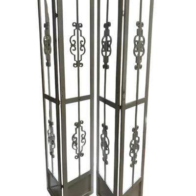 Vintage Metal Ornate Scrollwork Window Covers