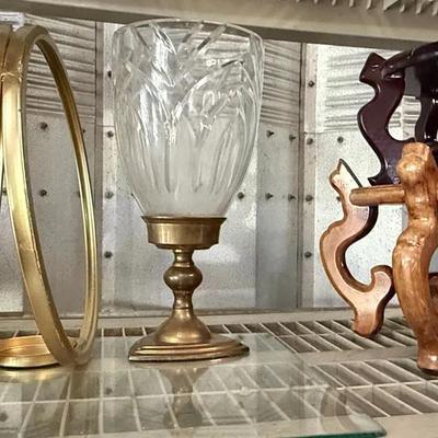 Decorative Home Décor Accent Lot – Glass, Brass & Wood