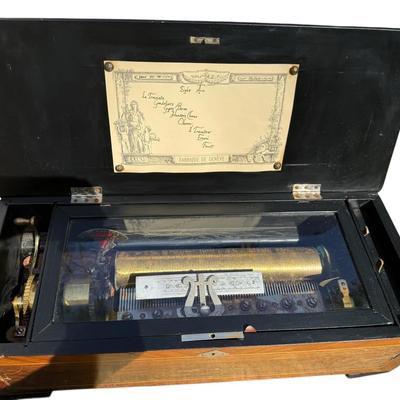 Antique Paillard Swiss Cylinder Music Box – Fabrique de Genève (Circa 1875–1880)