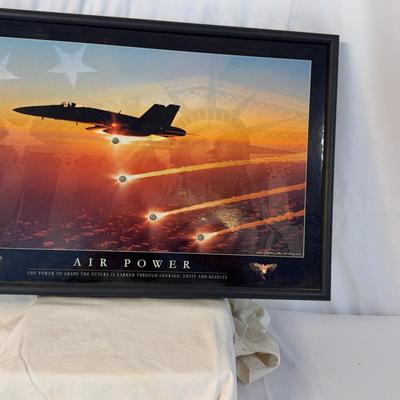  "Nightbirds F/A-22 Raptor LED Art" framed picture, a piece of illuminated wall art. 