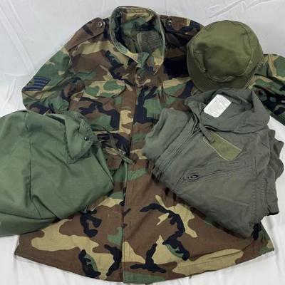 Cold Weather Field Coat, Duffel Bag , Hat, Flight Suit Overalls Lot 2 