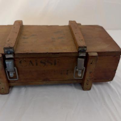 vintage military wooden ammunition crate. 