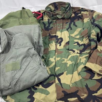 Cold Weather Field Coat, Duffel Bag, Flight Suit Overalls Lot 1