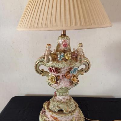 Antique Italian Capodimonte Porcelain Lamp