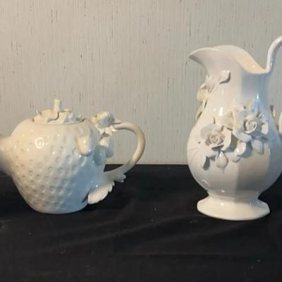 Peppertree Tabletop Porcelain Pitcher, I. Godinger & Co Porcelain Teapot, Gracie’s Teaware Teapot 