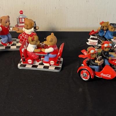 Coca-Cola Teddy Bear Figurines from the Hamilton Collection