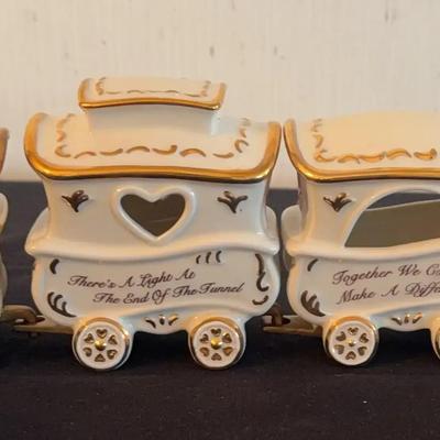 Hawthorne Village Breast Cancer Awareness “I Think I Can”  Porcelain Train