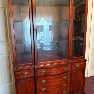 Mahogany Bowfront China Cabinet