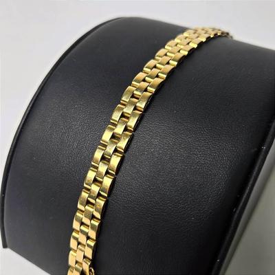 14K Gold 8.3MM Brick Link Bracelet - 7.25"