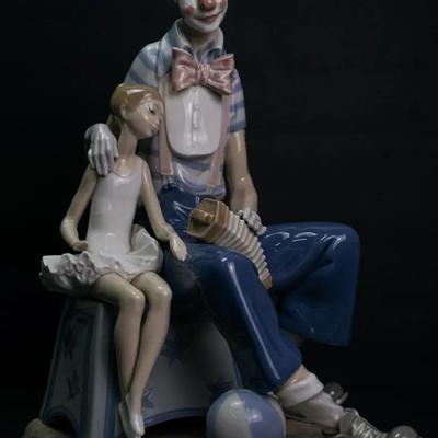 Lladro Circus Clown & Ballerina Figurine 5052 - 13” Tall
