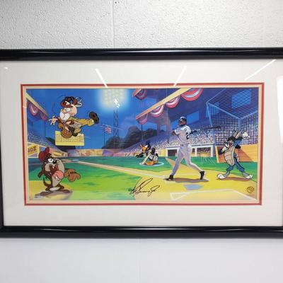Ken Griffey Jr Autographed Looney Tunes Cel With COA