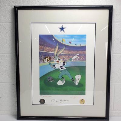 Roger Stauback Autographed Bugs Bunny Limited Edition Print Also Signed By Charles & Tom McKimson