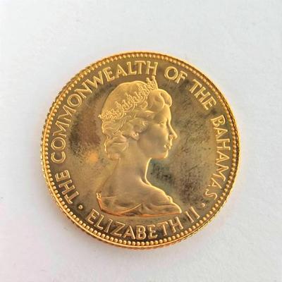 Bahamas $50 Gold Coin (.500 Fine), Mint Condition, 1973