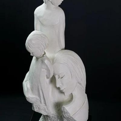 1988 Modern A Mothers Love Sculpture By David Fisher For Austin Productions- 29”