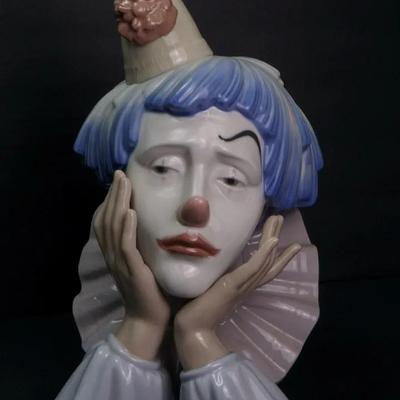 Lladro Sad Clown Figurine 5129 - 12” Tall