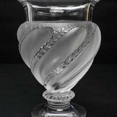 Lalique Crystal Vase - 6” Tall