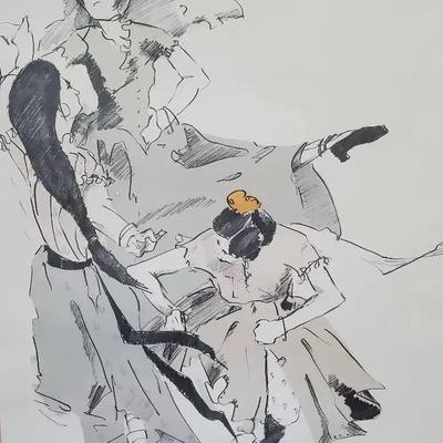 Elizabeth Schippert Signed & Numbered Print Three Dancing Women