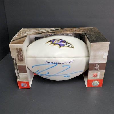 Ray Lewis Autographed Baltimore Ravens Football No COA